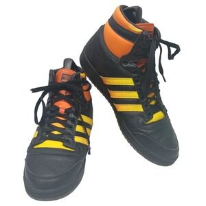 Adidas Top Ten Hi Black Yellow Orange Basketball‎ High Top Sneakers Size 10
